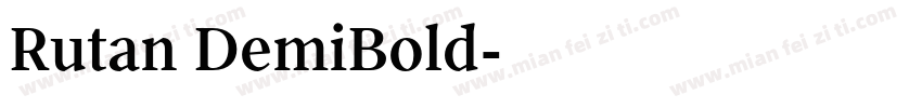 Rutan DemiBold字体转换